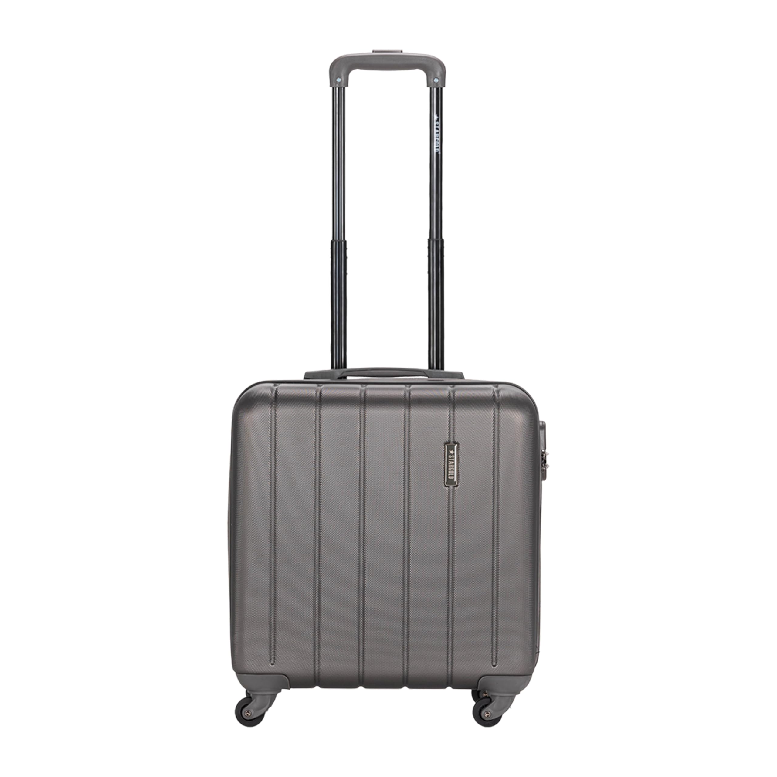 STARGOLD 16 Inch Single Cabin Size Luggage With 4 Spinner Wheels-T81D C Charcoal