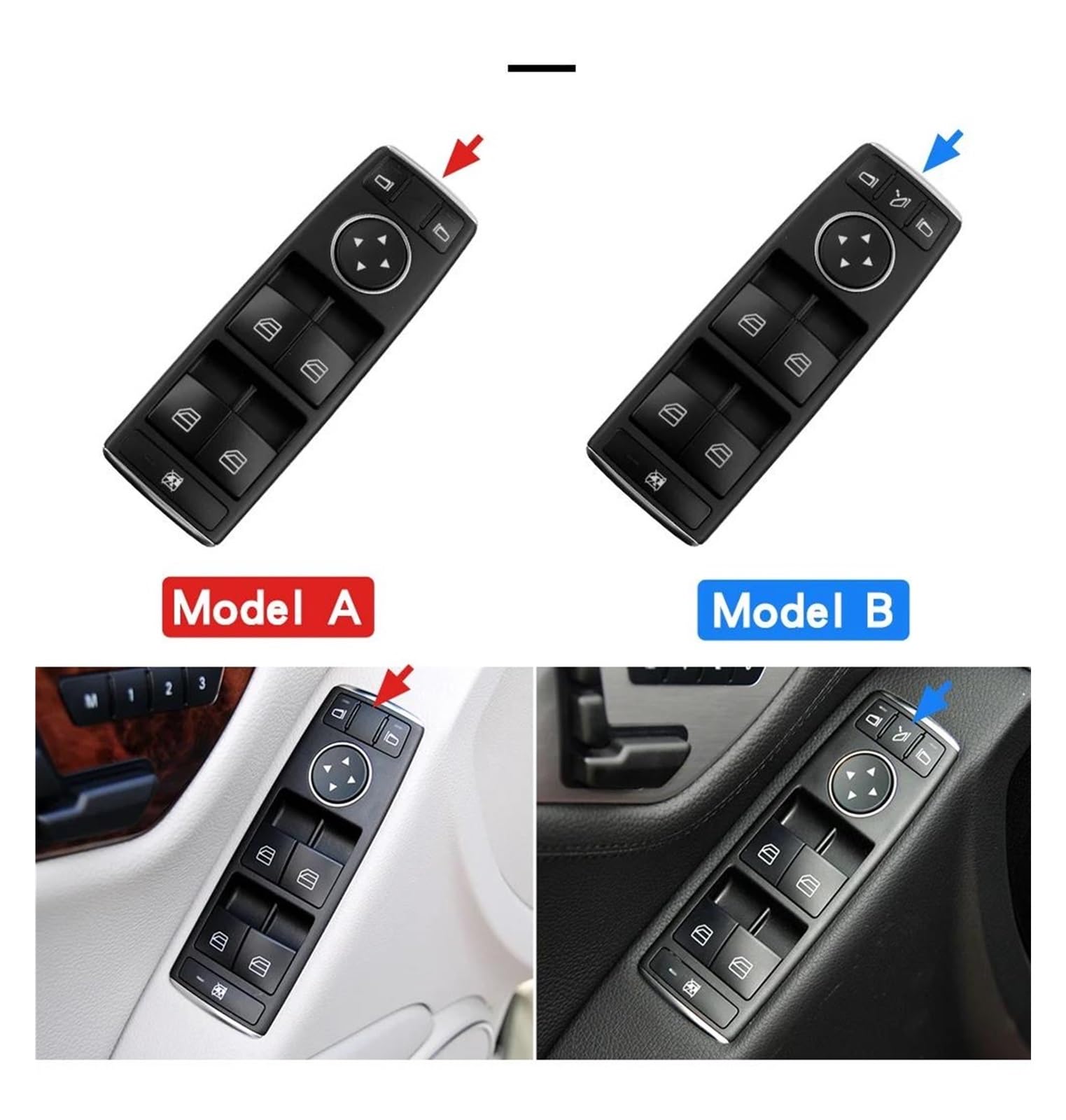Bouton De Levage De Vitre électrique Conducteur Avant Gauche Pour Mercedes CLS Classe W218 (2011-2017) - Compatible Modèles CLS220, 300, 350, 450