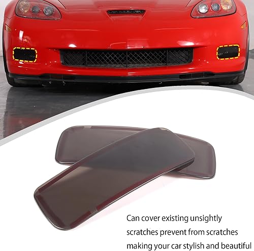 Miniatura 6 de Protector de cubierta de luz antiniebla delantera compatible con Chevrolet Corvette C6 2005-2013, ABS antiniebla delantera lámpara lámpara lámpara