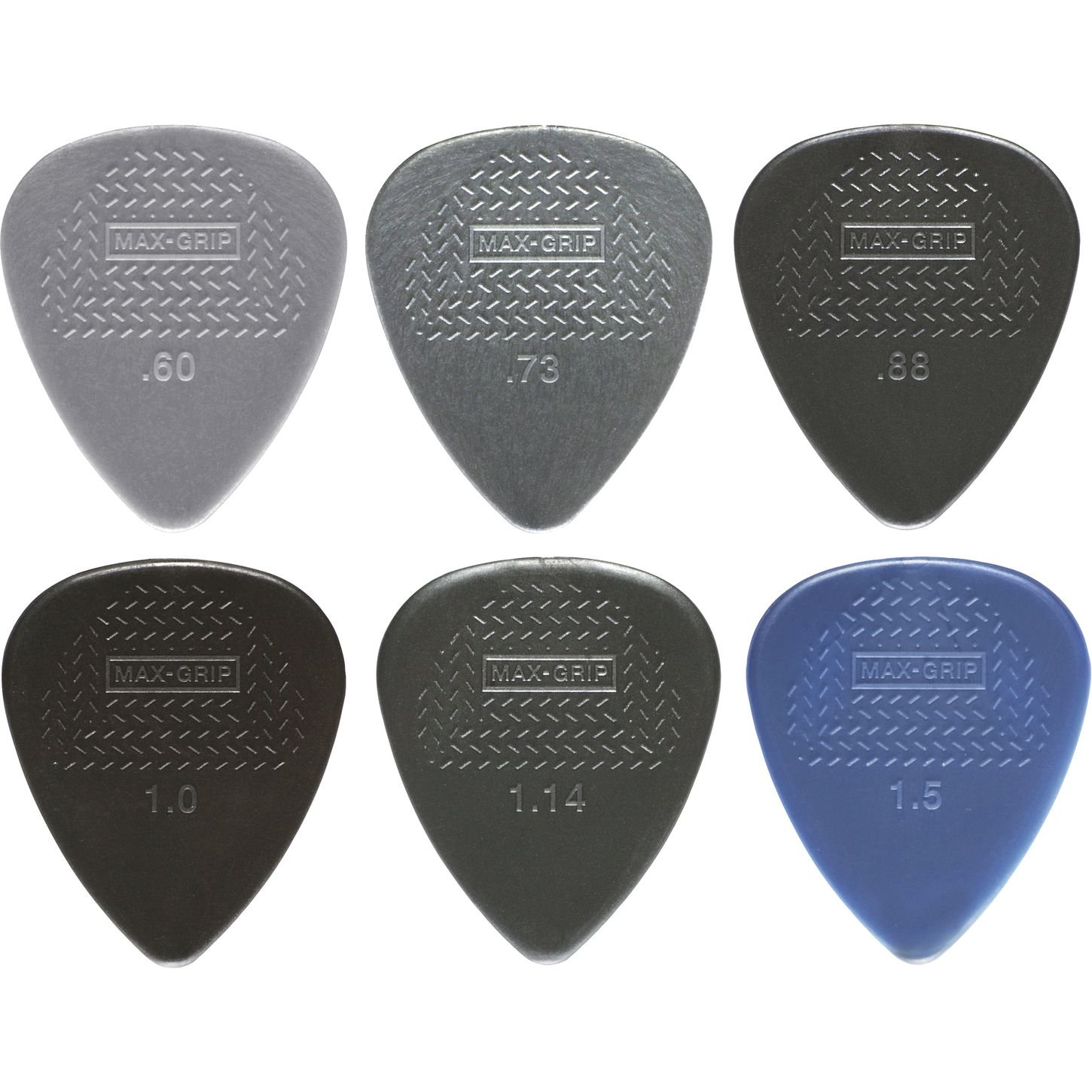 JIM DUNLOP Púas Max Grip Caja de 216, Multicolor, nylon