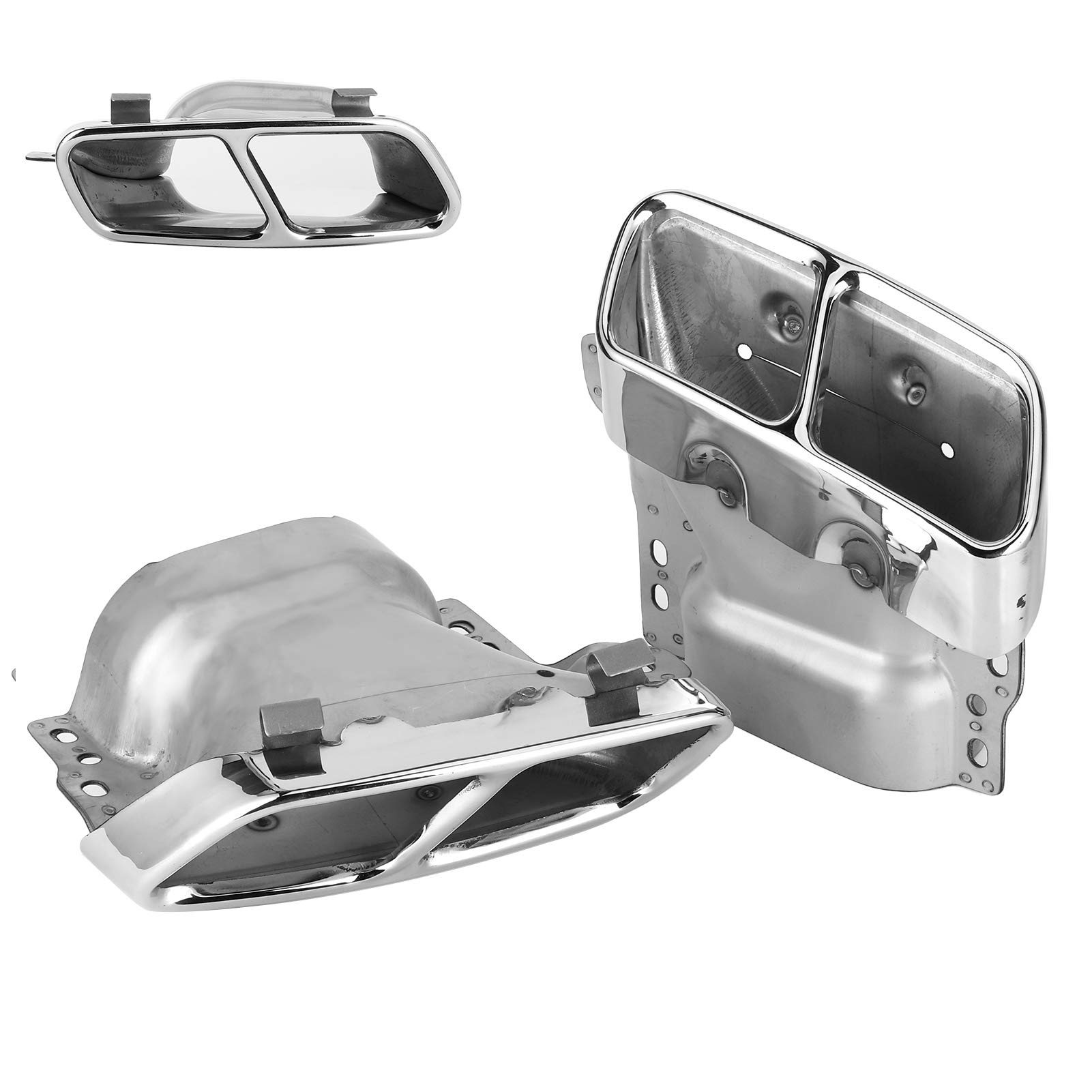 Accesorios de tubo de escape de acero inoxidable para automóviles tipo 2 accesorios de tubo de escape de cuatro piezas de acero inoxidable, adecuados para AMG w176 cla45 c117 2013-2018 (mecha)
