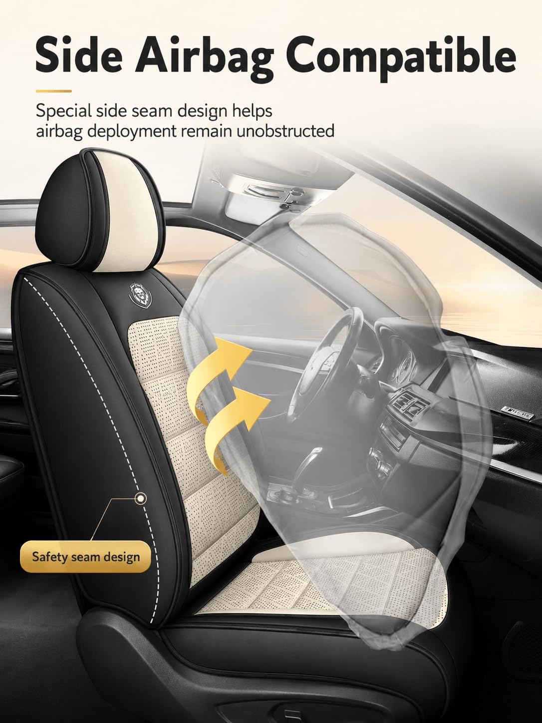 Pokrowce na siedzenia samochodowe, uniwersalne dopasowanie do Chevrolet Nubira, Orlando, Rezzo, Spark, Trax, Trans Sport, zestaw ochronny na siedzenia ze skóry nappa premium