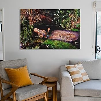ミレー　『オフィーリア』額装品アート Amazon.co.jp: BiblioArt Series J.E.ミレイ「Ophelia」 A5版額