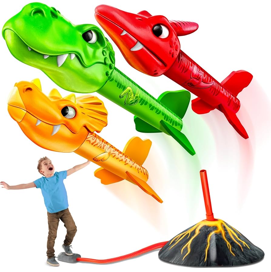 Amazon.com: MindSprout Dino Blasters, Rocket Launcher for