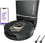 AV2501AE AI Robot Vacuum with XL HEPA Self-Empty Base, Bagless, 60-Day Capacity, LIDAR Navigation, Perfect for Pet Hair, Compatible with Alexa, Wi-Fi Connected, Carpet & Hard Floor, Black