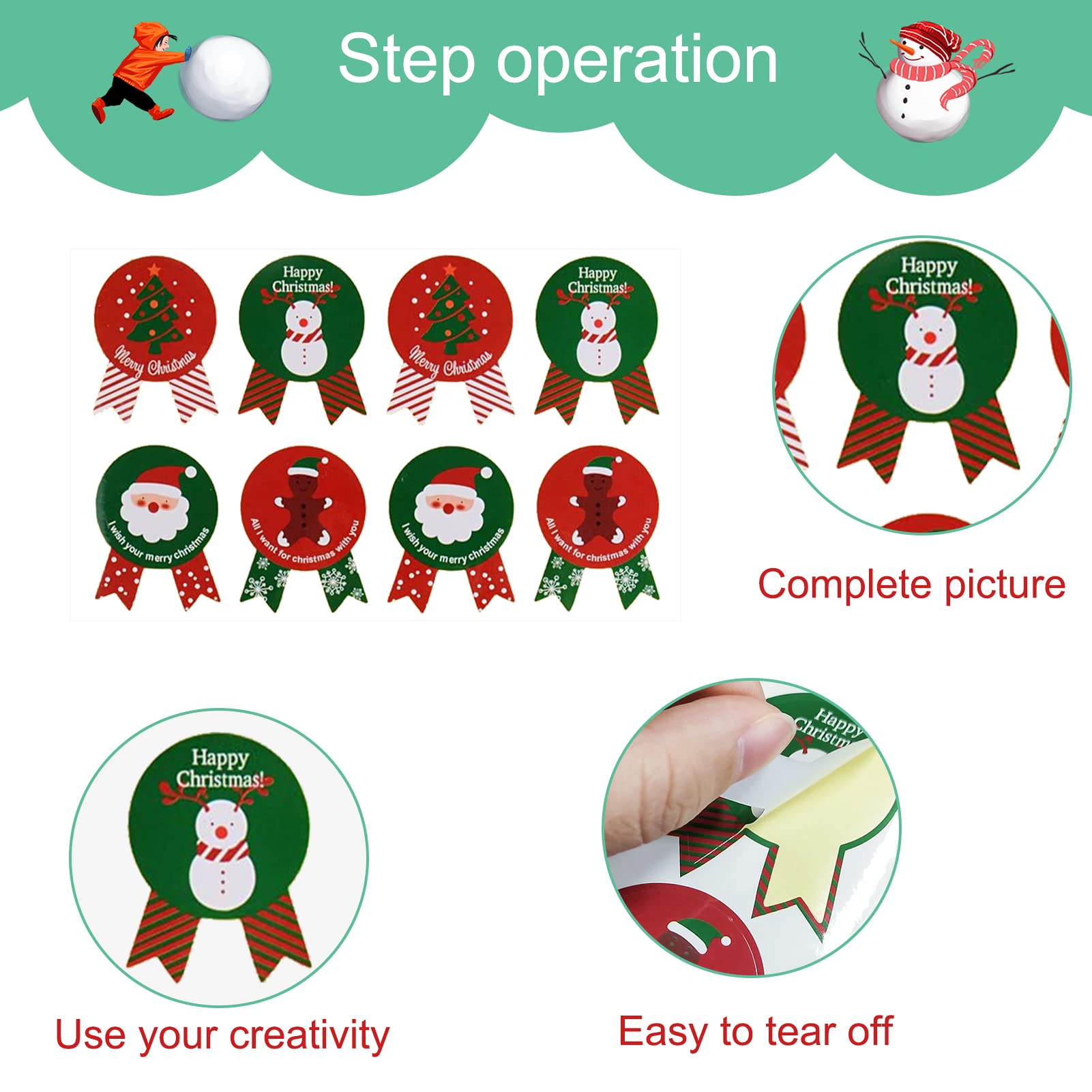 Kerstetiketten Stickers, Veelzijdig gebruik, 16/13,4/0,1 cm, Kerst Naam Gift Label, Zelfklevend Seizoensgebonden Stickerpapier, Eenvoudig aan te brengen, voor Feestviering Thuis Vakantie