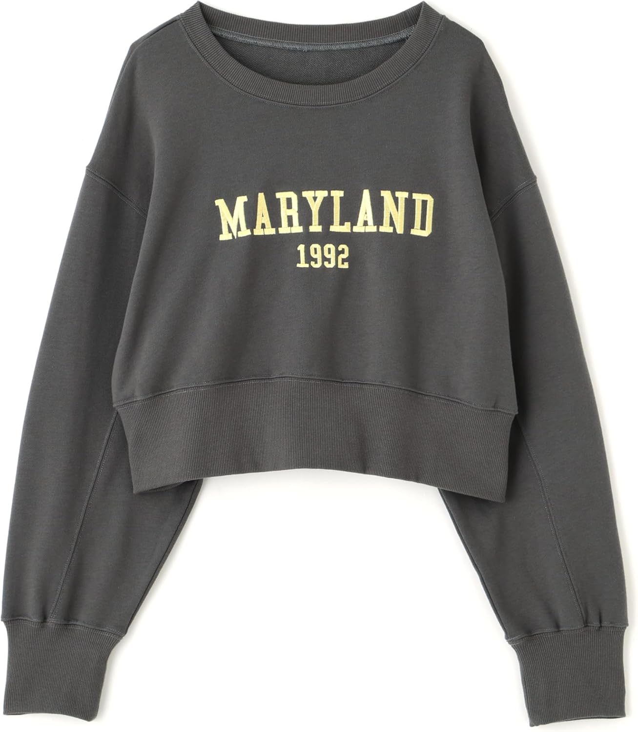 [フリーズマート] トレーナー カレッジロゴショート丈スウェット レディース