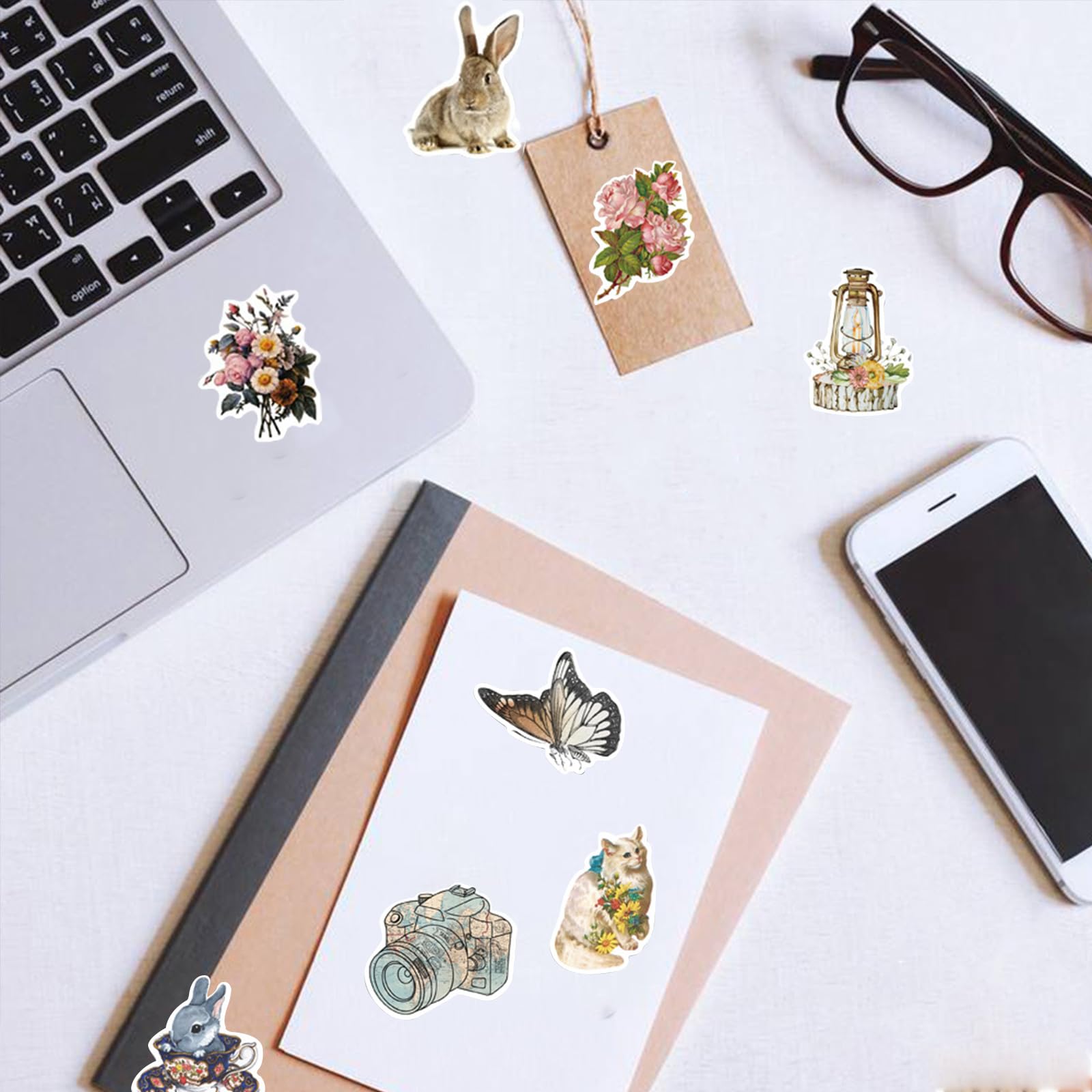 Stickers, 50 stuks, vintage, esthetische stickers voor waterfles, laptop, scrapbook, dagboek, waterdicht, voor volwassenen en jongeren Stickers, 50 stuks, vintage, esthetische stickers voor waterfles, laptop, scrapbook, dagboek, waterdicht, voor volwassenen en jongeren