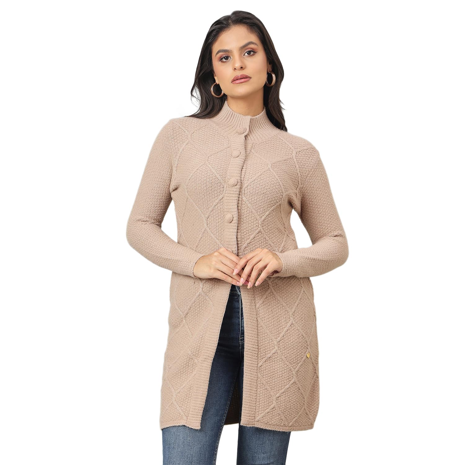 duke Women's Acrylic Blend Modern Cardigan Sweater-picture-34