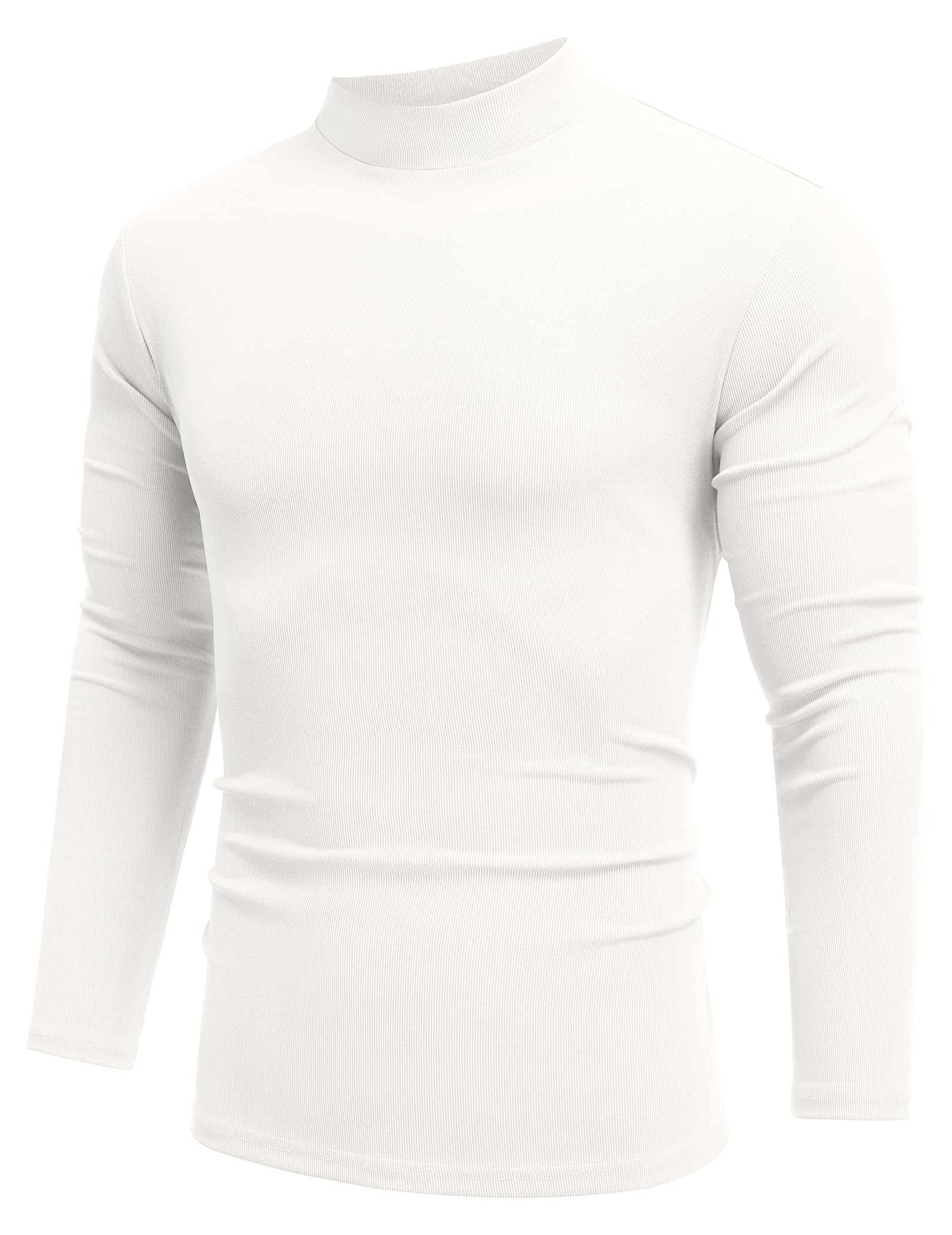 COOFANDY Herren Pullover mit Stehkragen Slim fit Halbes Rollkragenshirt Strick Einfarbig Winter Modern Männer Langarmshirts