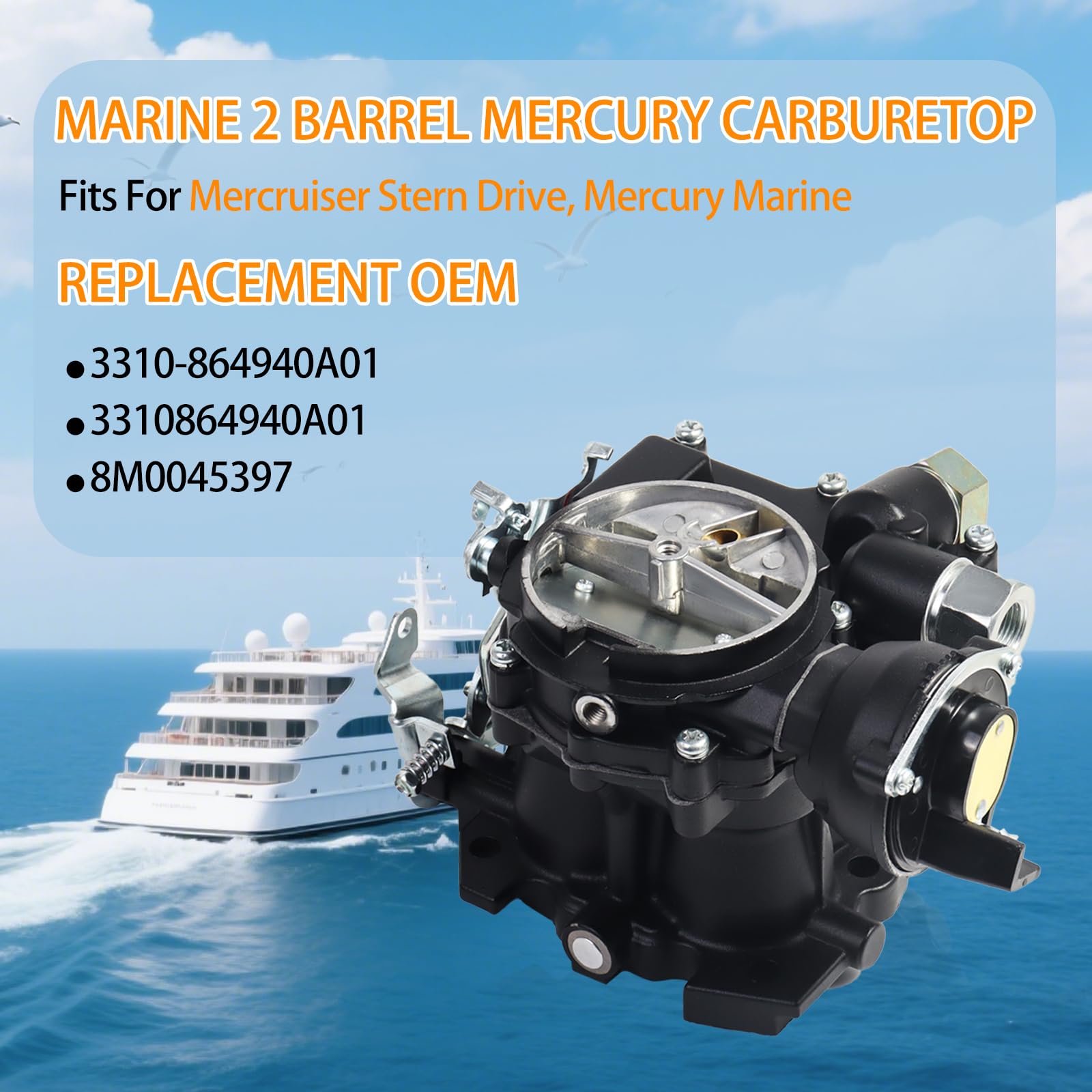 Carburateur voor auto's Carburateur voor Mercruiser Rochester Mercarb 2