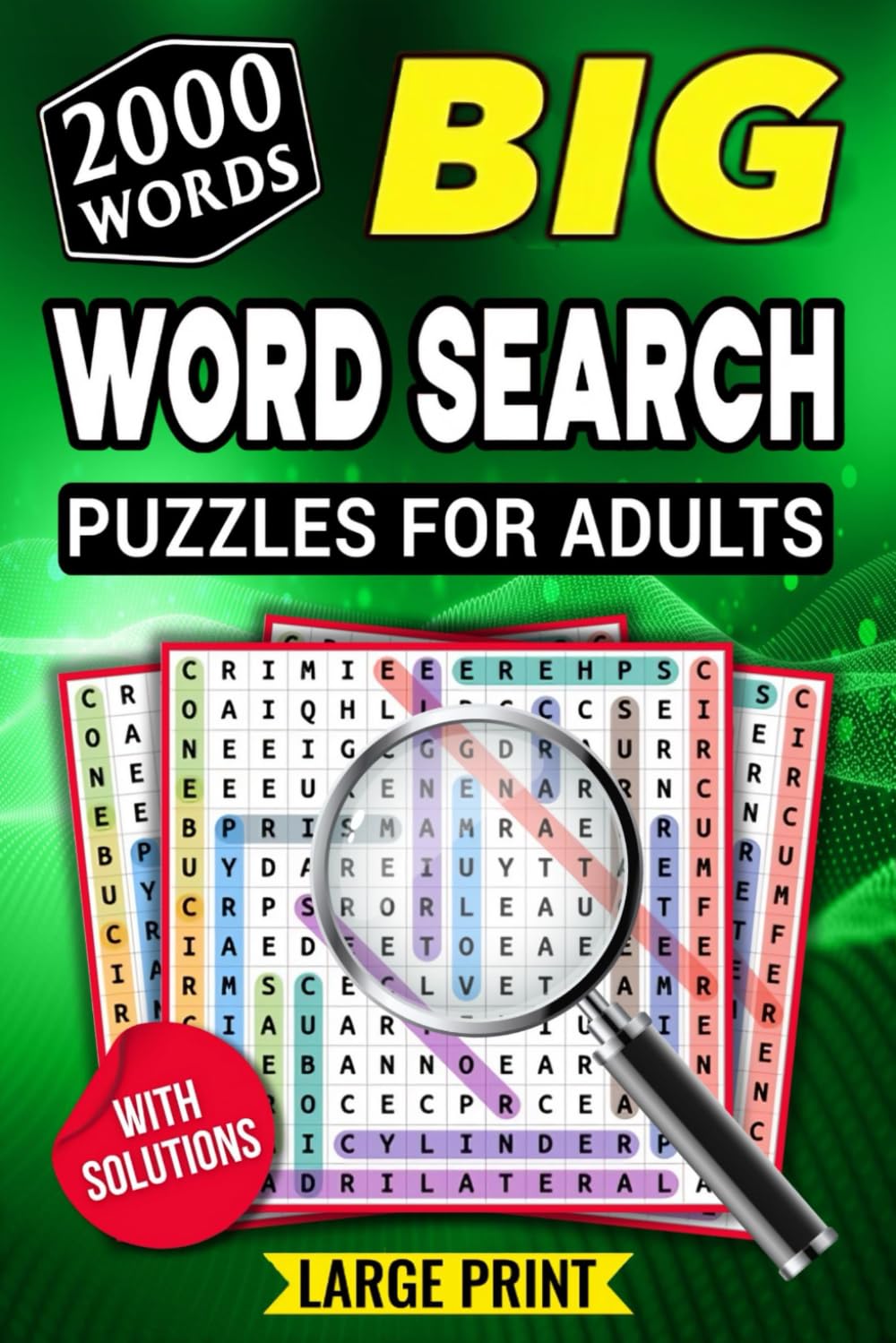 Word Search Book for Adults - Large Print: 2000 New Words - 84 Word Find Puzzles With Anti Eye Strain & Relieve Stress (With Full Solutions)