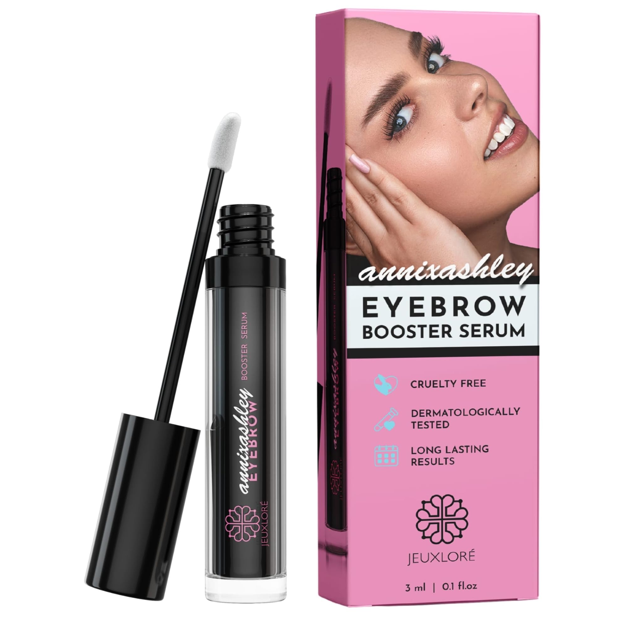 Annixashley Augenbrauen Booster-Serum für schnelleres Wachstum | Veganes Augenbrauenserum für volle, dichte & kräftige Brauen