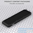 DIYhz Water Cooling Computer Radiator, 12 Pipe Aluminum Heat Exchanger Liquid Cooling Radiator Heat Sink 360mm for CPU PC Laser Water Cool System DC12V Black with tube gallery image