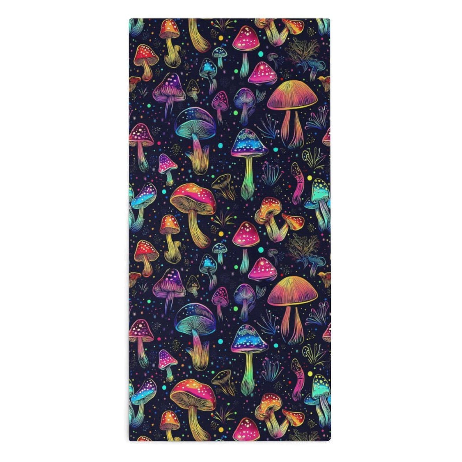 TXFBTRFSA Trippy Magic Mushroom Hand Towels for Adult Face Towel Bath Beach Swim Accessories