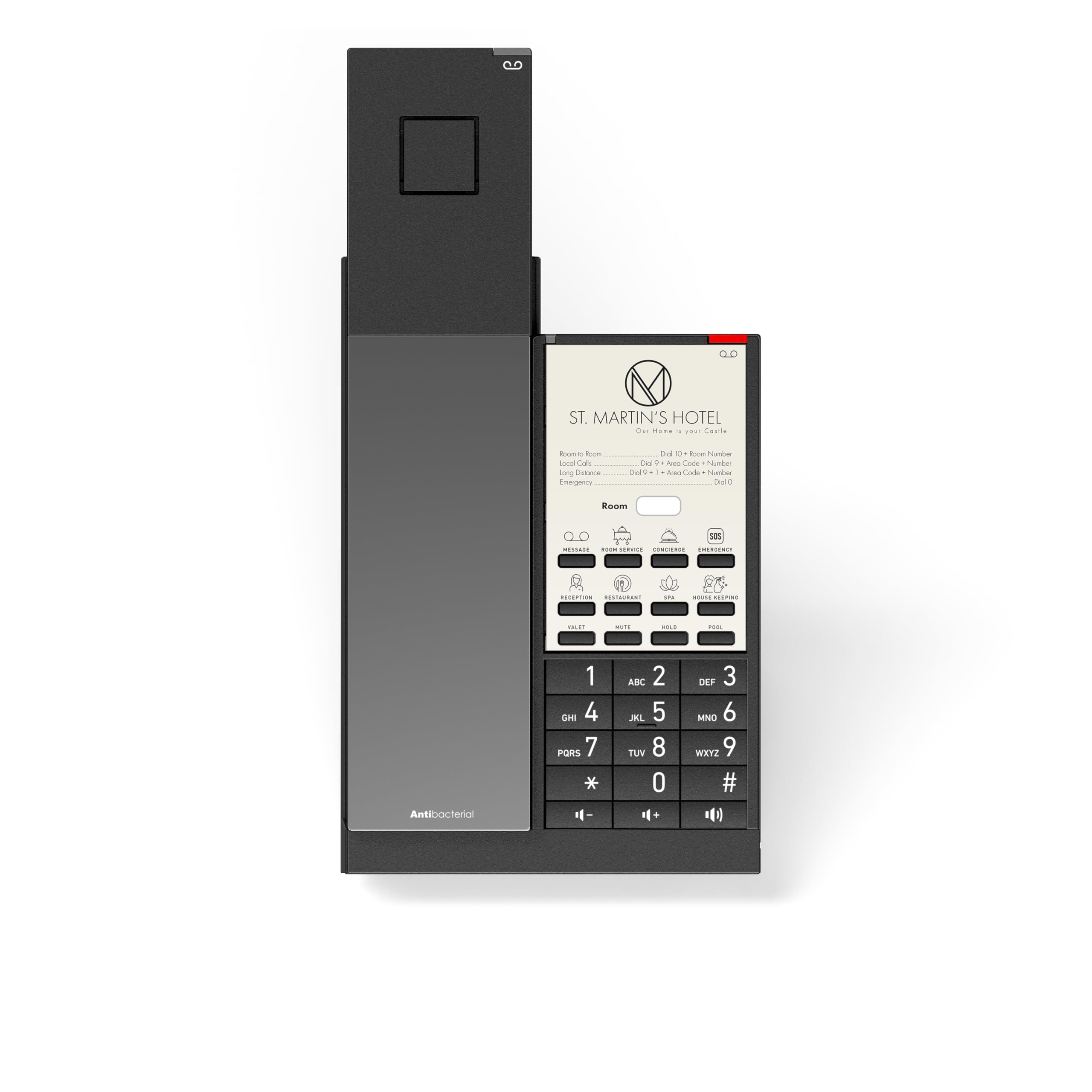 Snom HD351W DECT/WiFi - Telefono cordless con custodia antibatterica, visualizzazione di chiamata ottica, 5 dispositivi manuali, vivavoce, muto, server in Germania