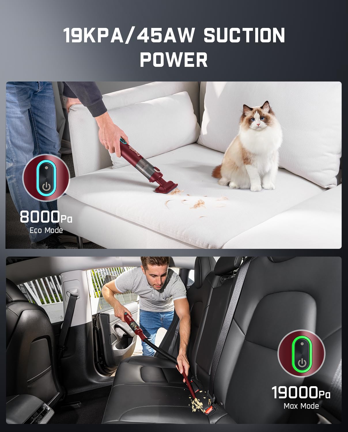 Amazon | Fanttik Slim V8 Apex ハンディクリーナー 車用掃除機