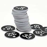 Vista 6 de StayMax Etiquetas de plástico para números de identificación con llaveros (50, negro)