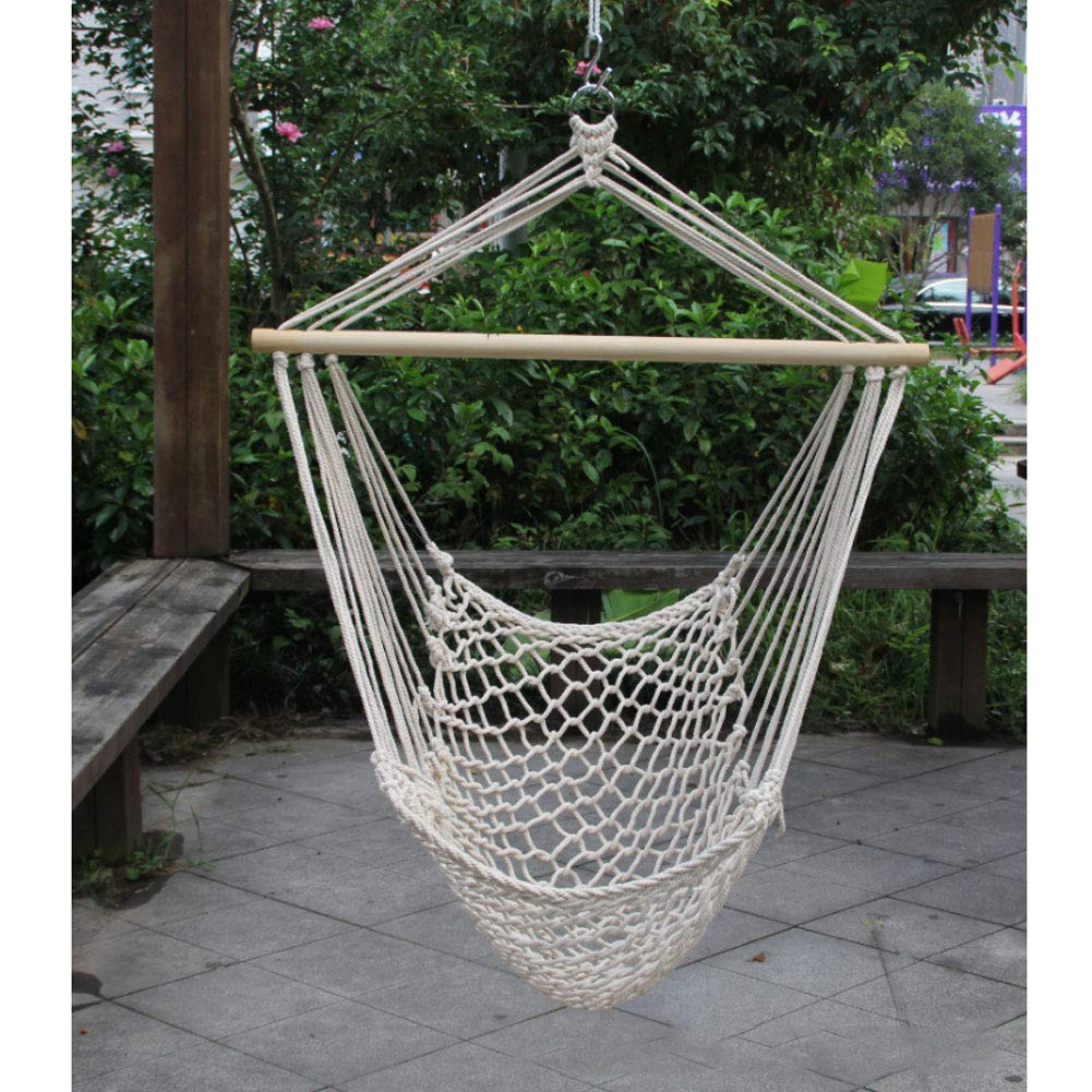 NANANA Amaca a Poltrona Dondolo Sedia Sospesa da Giardino, Amaca da Giardino o Casa Poltrona Sospesa per Interni ed Esterni, capacità 120 kg, 110X50cm