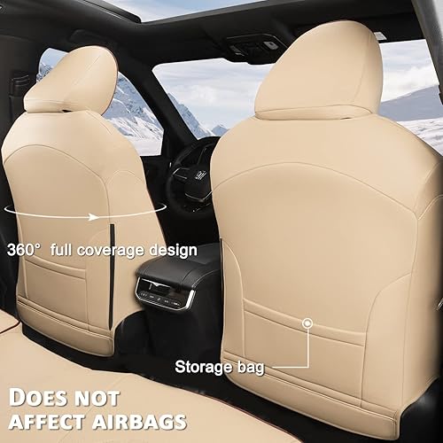 Miniatura 9 de GIANT PANDA Juego completo de fundas de asiento de automóvil personalizadas para Toyota Highlander LLEXLELimitedHybrid 2020 2021 2022 2023 2024