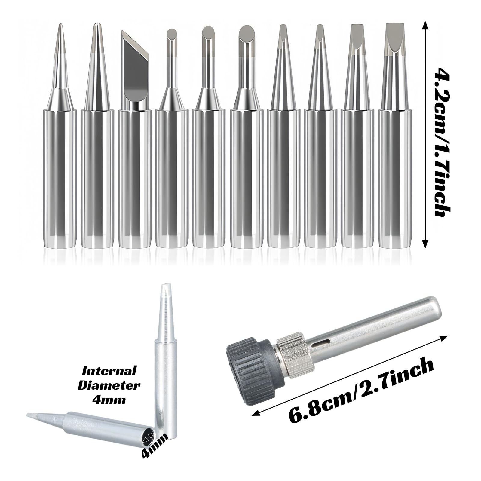 VONROC Stazione Di Saldatura 4V. Temperatura Regolabile Max 450 C Include Supporto Con Spugna Filo Di Saldatura E Punte 23801193