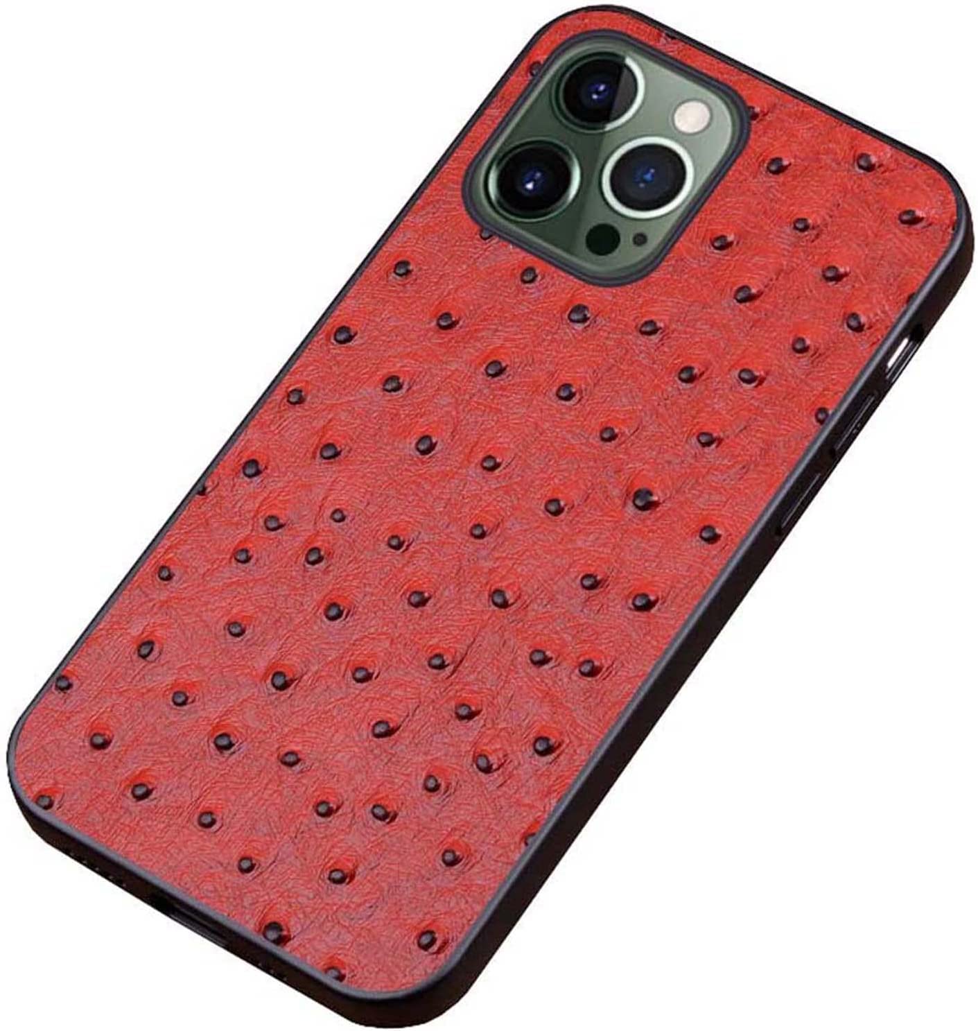 Coque iPhone 14 Pro cuir d'autruche protection objectif - 8
