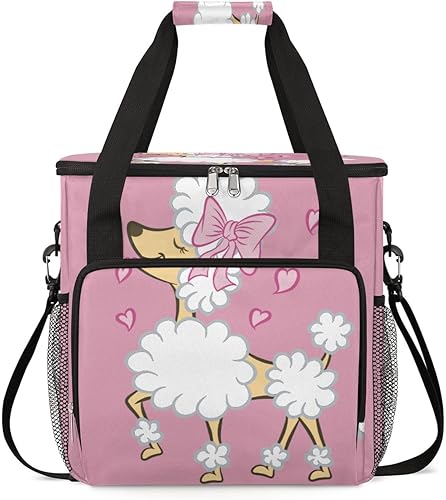 Miniatura 1 de Bonita cafetera para perros y cachorros, bolsa de transporte kawaii rosa, compatible con Keurig K-Mini o K-Mini Plus, portátil, de una sola porción,