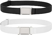 Vista 10 de JASGOOD Cinturón magnético ajustable para niños y niñas, cinturón elástico con hebilla magnética fácil para niñas de regreso a la escuela