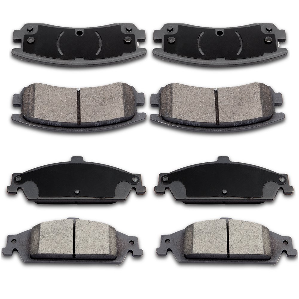 cciyu D698 D727 Front Rear Ceramic Brake Pads Kits 8pcs fit For 1999-2004 For Oldsmobile Alero,1999-2005 For Pontiac Grand Am