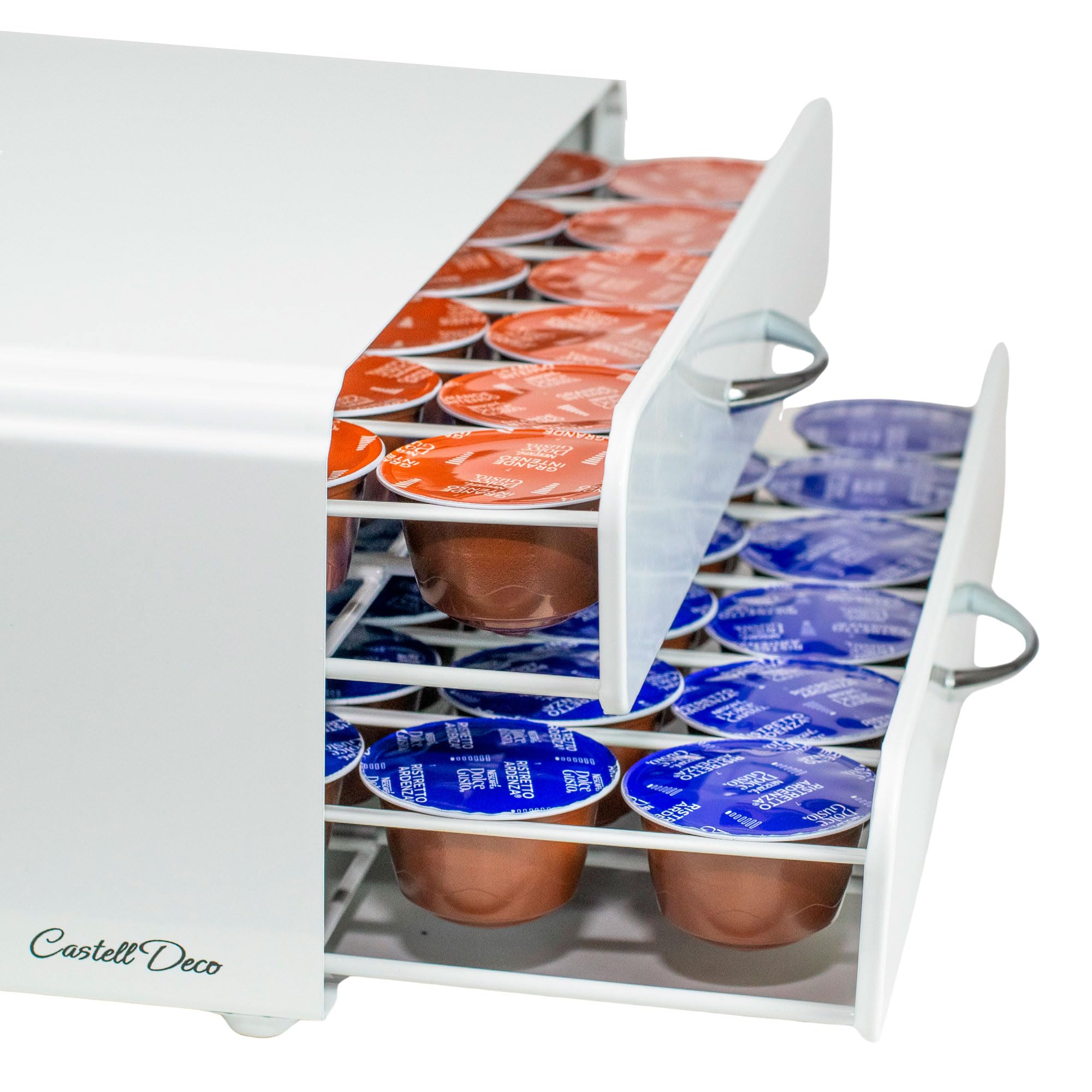 Porte Capsule Dolce Gusto 36 ou 72 pièces, capsules de cafe, Support de rangement pour dosettes blanc (72 capsules)