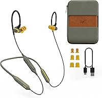 Vista 1 de Elgin Rumble Bluetooth Earplug Earbuds, 27 dB Noise Reduction Wireless Headphones with Noise Cancelling Mic, 20 Hour Battery Life, IP67 Waterproof