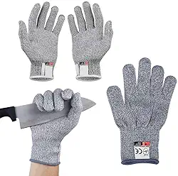 Luva Anticorte Nível 5 EN388 – Ideal para Cozinha, Carpintaria e Oficina – Flexível, Resistente e Confortável