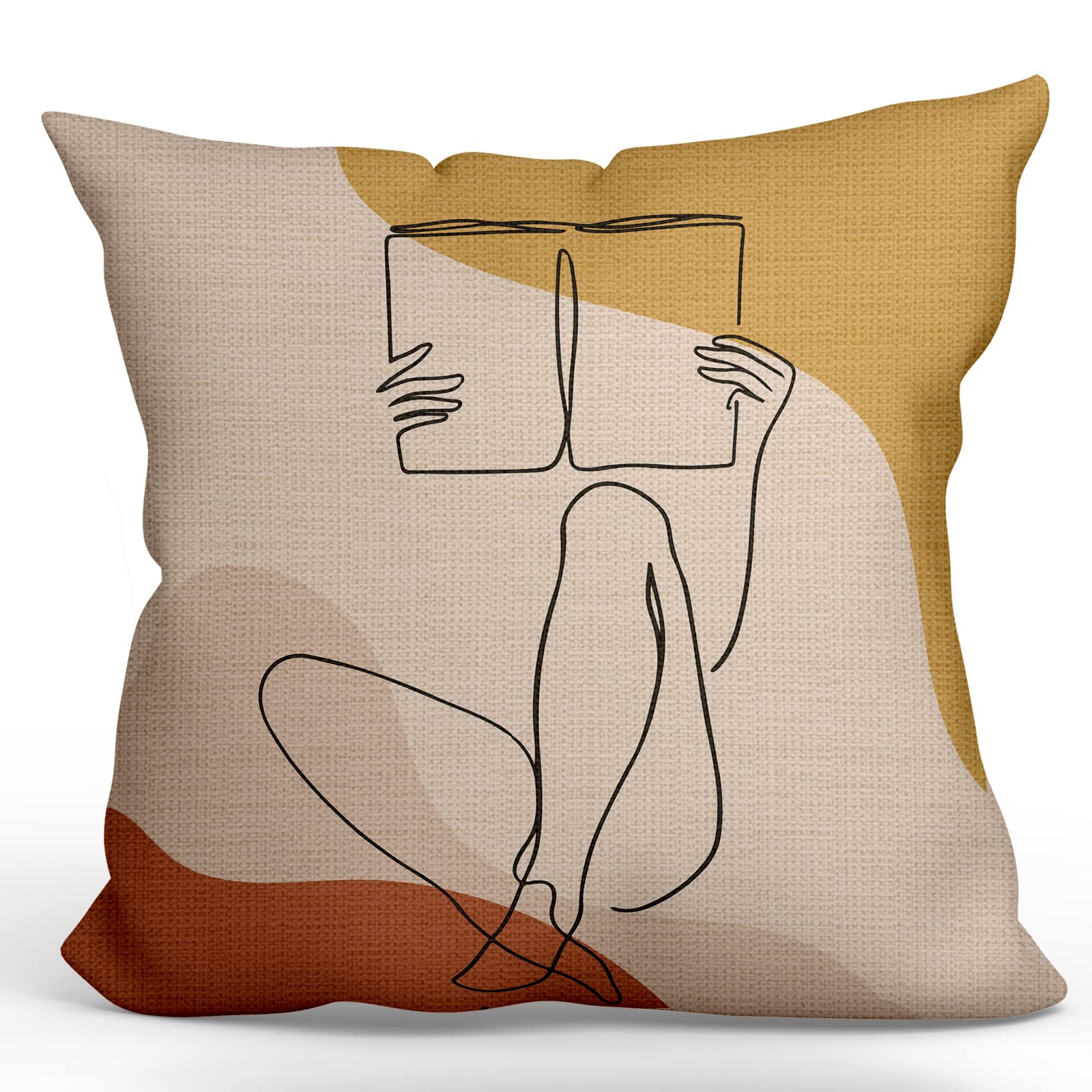 Photo 1 of 2 PCS BUNDLE
ligantao Minimalist Abstract Line Art Throw Pillow Cover,Woman Body line Art,Woman Abstract Art,Cotton Linen Cushion Cover for Bed Sofa Bedroom Home Decor,18 x 18 inch (ligantao)