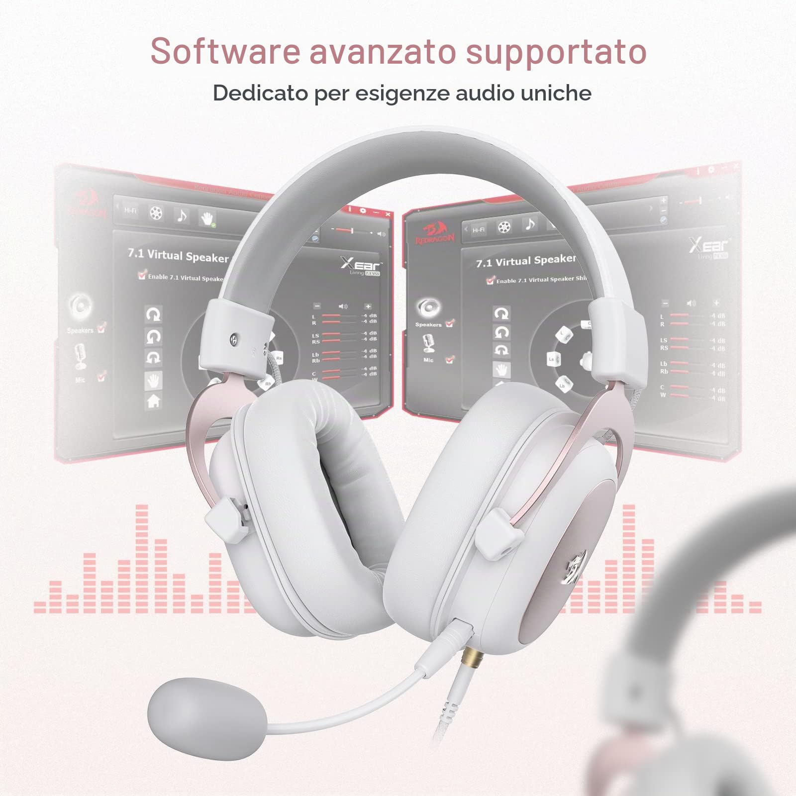 Redragon H510 Zeus Cuffie Gioco Cablato 7.1 Memory Foam | cuffie gioco cablate audio 7.1 surround cuscinetti memory foam microfono rimovibile multipiattaforma PC PS4 Xbox NS