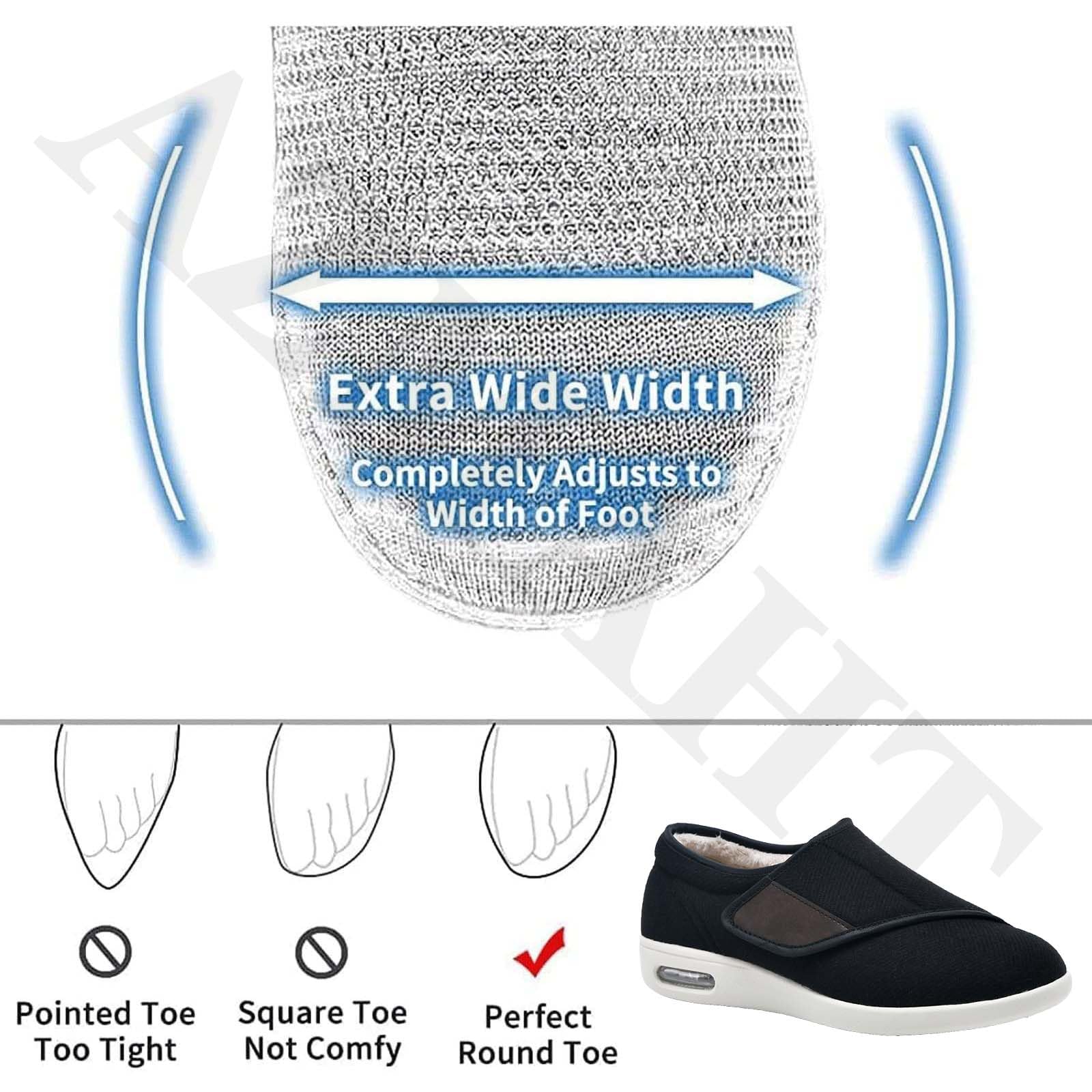Zapatos Antideslizantes para Caminar para Ancianos Suela de Goma Muy Flexible Ideal para Diabéticos para Hombre Diabetico Zapato Deportivo Casual Zapatos de Caminar,Gris,37.5 EU