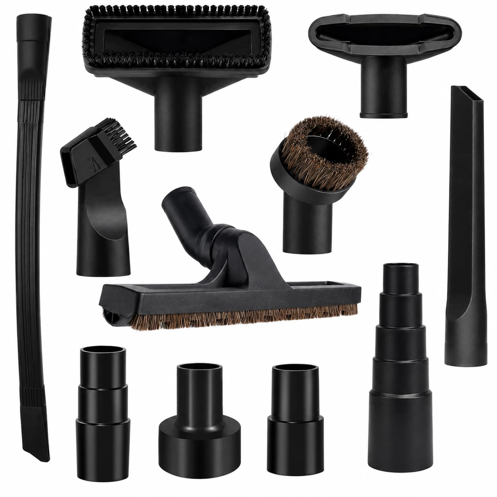Accesorios para Aspiradora para De'Longhi XTL 220 Xlence 2008-2013, Set de Boquillas para Aspiradora en ABS con Adaptador, Cepillos y Accesorios para Casa, Coche y Muebles,11-Piece