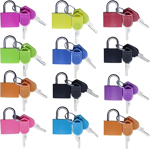 Cerraduras pequeñas para maleta con llaves, 12 cerraduras pequeñas para equipaje, candados pequeños para casillero, mini cerradura para casillero,