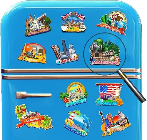 Miniatura 4 de Dolores Hidalgo - Imán de madera para nevera, diseño de México, 3431, monumentos en 3D, recuerdos coleccionables, decoración hecha a mano