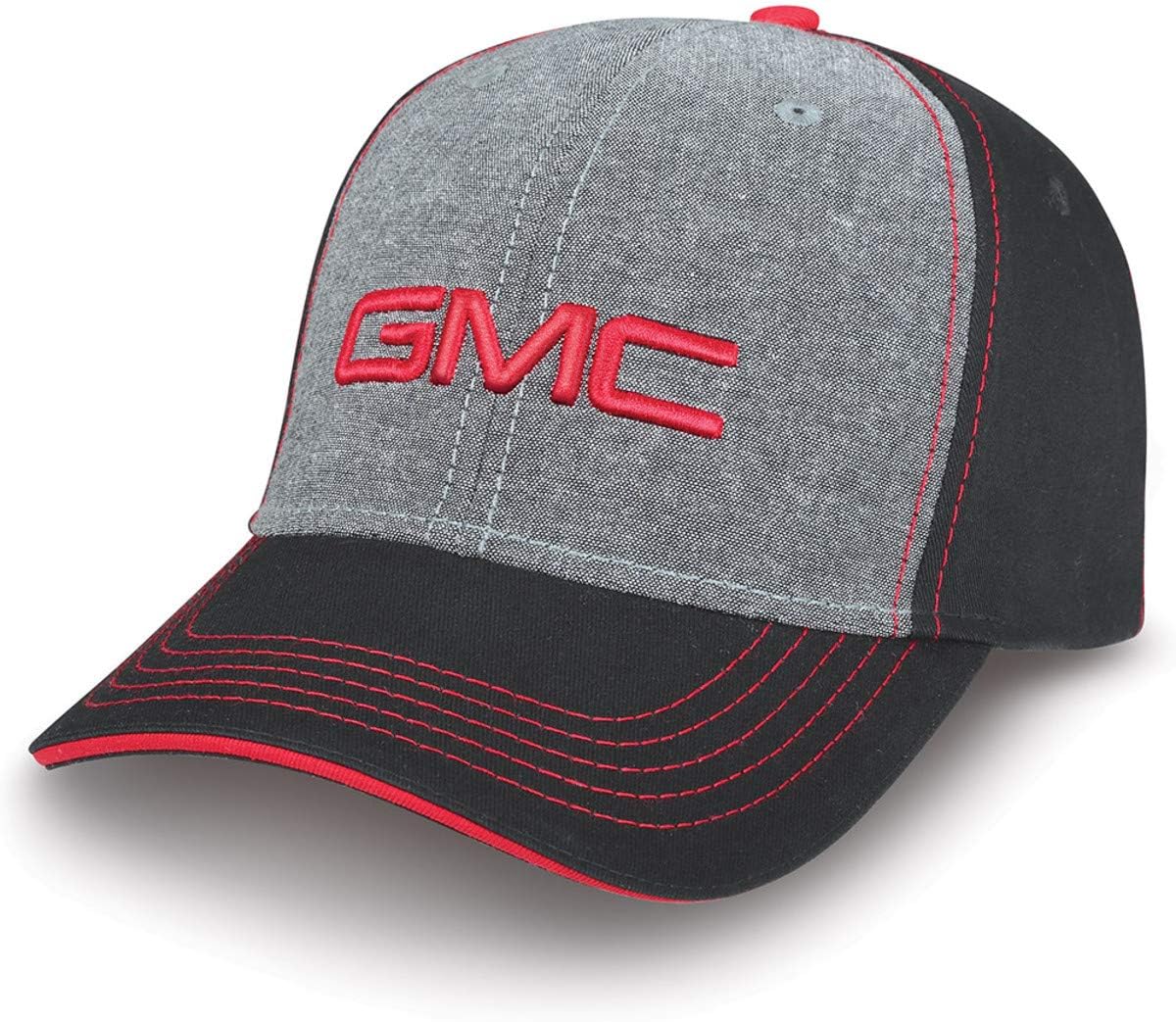GMC Black, Gray, Red Flex Fit Sandwich Brim Cotton Hat - L/XL