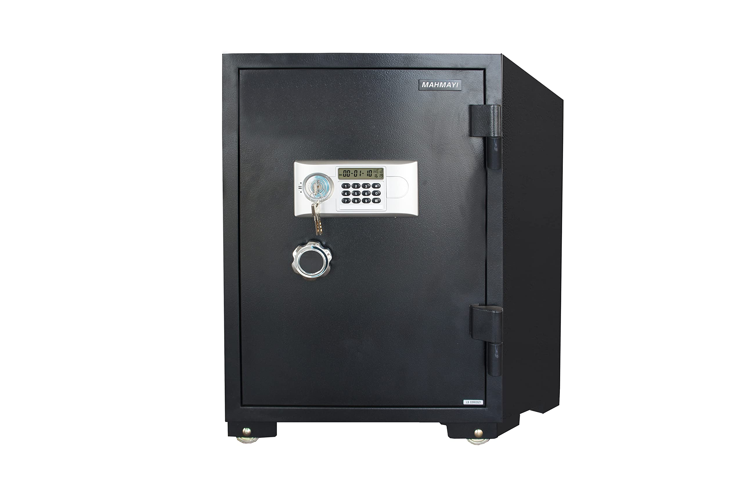 Mahmayi Safe Box Large for Home Office with Digital Combination Lock and Emergency keys, Fire Resistant – Black (Size 50x53x77cm)
