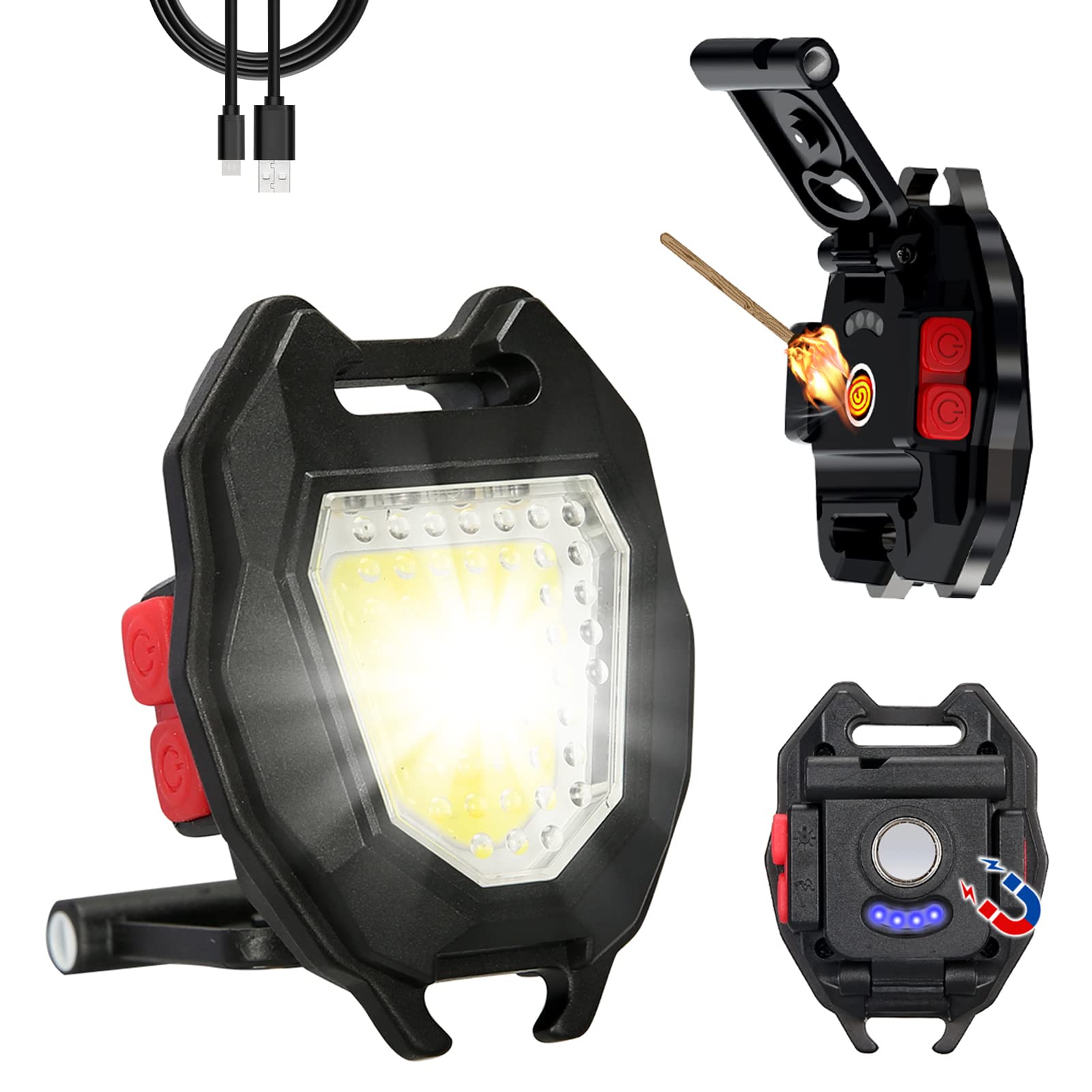 COBライト LED 小型 キーライト 充電式 800ルーメン 作業灯 防災 Amazon.co.jp: cobライト led投光器 作業灯 USB充電式 小型