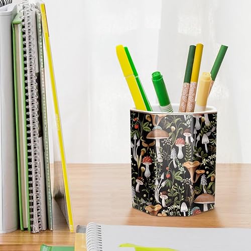 Vista 109 de WAVEYU - Portalápices bonito para escritorio, decoración de escritorio para niñas y mujeres Flor negra