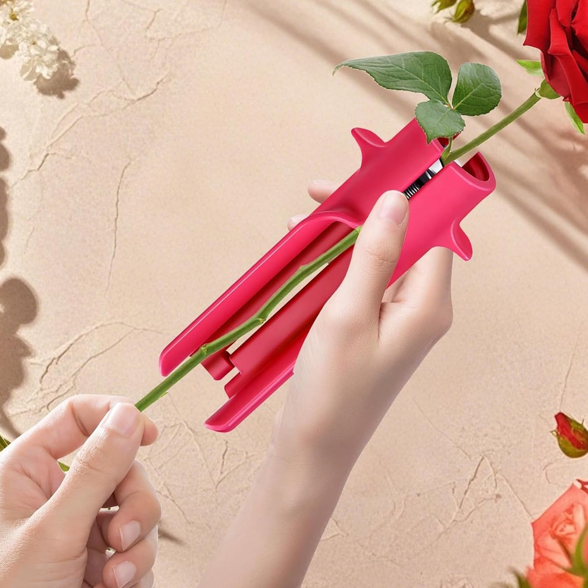 BOBOZHONG Kit 3 PCS Outil Enlèvement Épines Roses – Décapeur Plastique + Pince Métal, Idéal Fleuristes, Jardinage Et Bouquets DIY