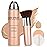 QIUFSSE Airbrush Foundation Makeup Spray Full Coverage Foundation for Mature Skin,Long-lasting Airbrush Flawless Setting Spray,Waterproof Foundation for Smooth Radiant Skin (06 Light Medium)