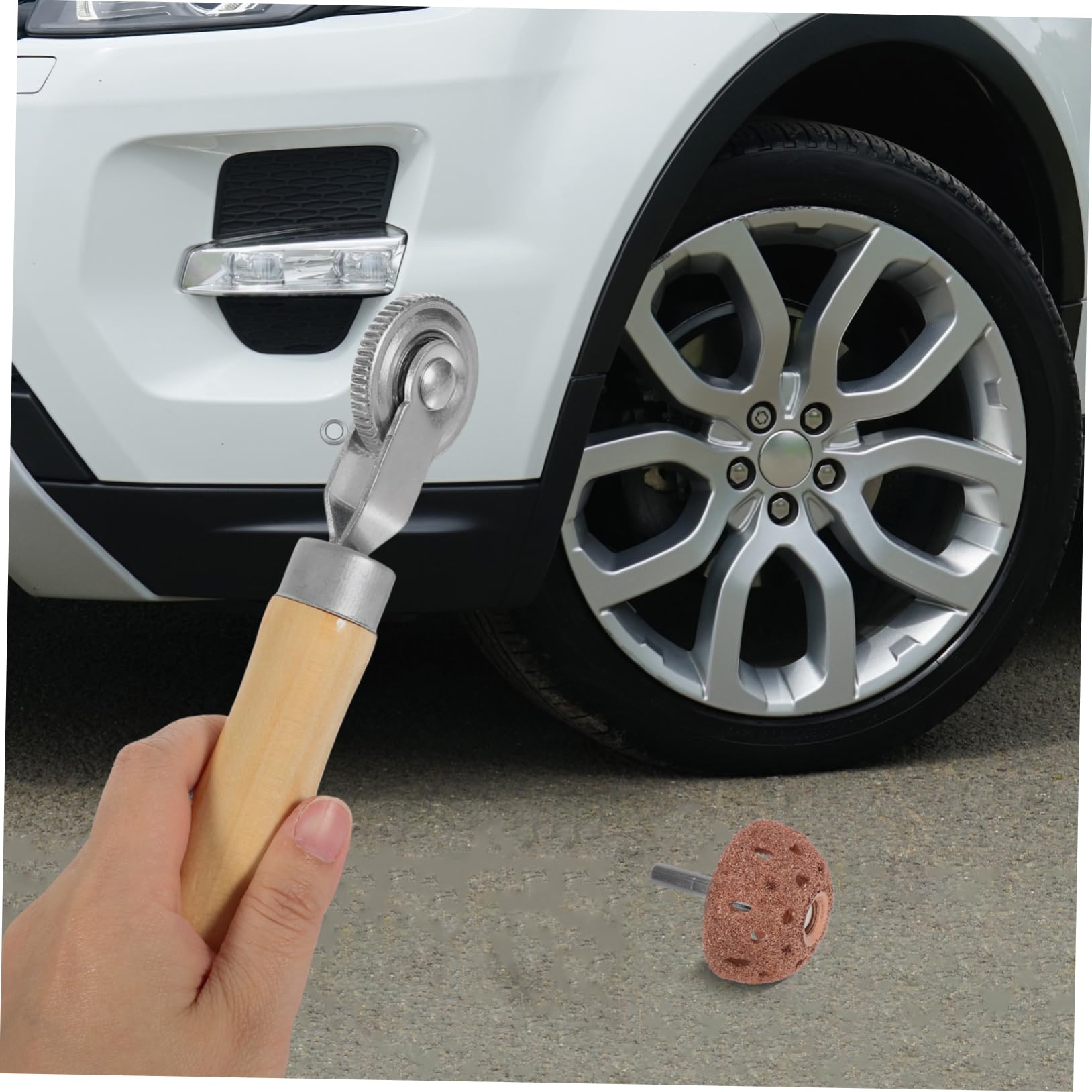Gatuida 5juegos Herramientas De Reparación De Neumáticos Rodillo De Insonorización y Disco De Pulido Para Coches Motos y Bicicletas Solución Para Pinchazos y Reparaciones De