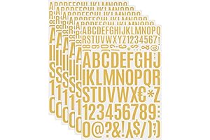 621Pcs Gold Foil Letter Stickers Large Self-Adhesive Gold Letters for Art and DIY