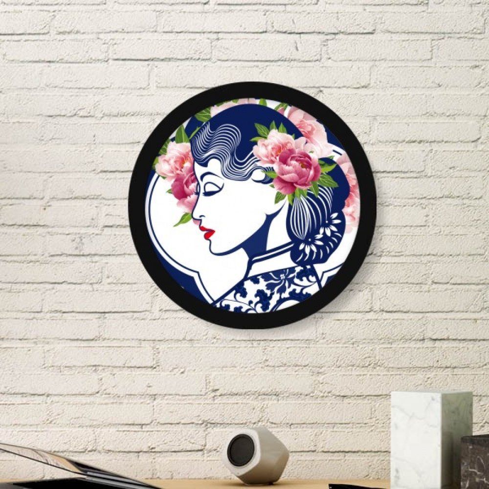 Culture Chinoise Ronde Rose Cadre Déco Petit Espace