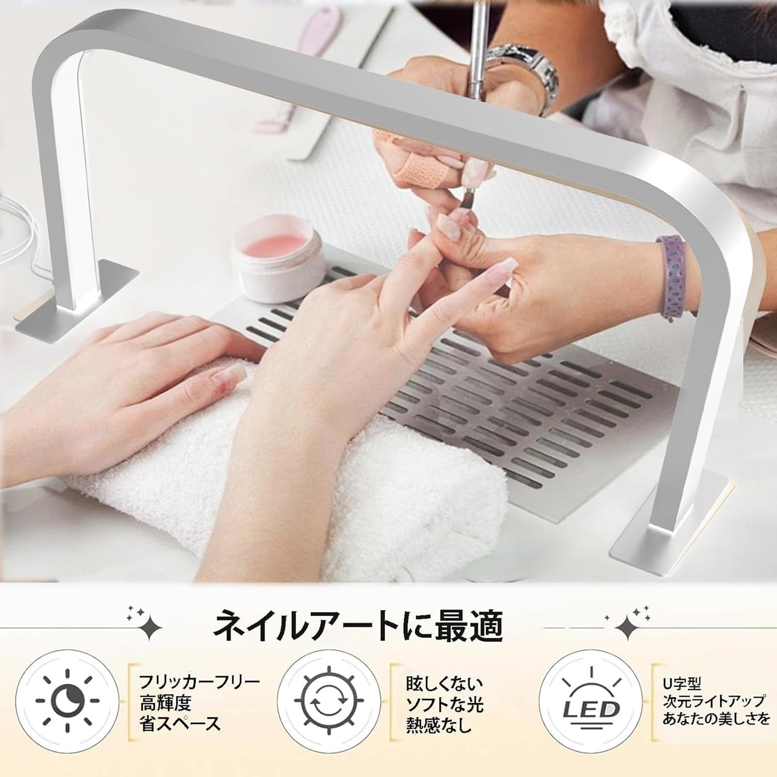 Amazon.co.jp: ラッシュライト 21インチ 半月 デスクランプ プロ用