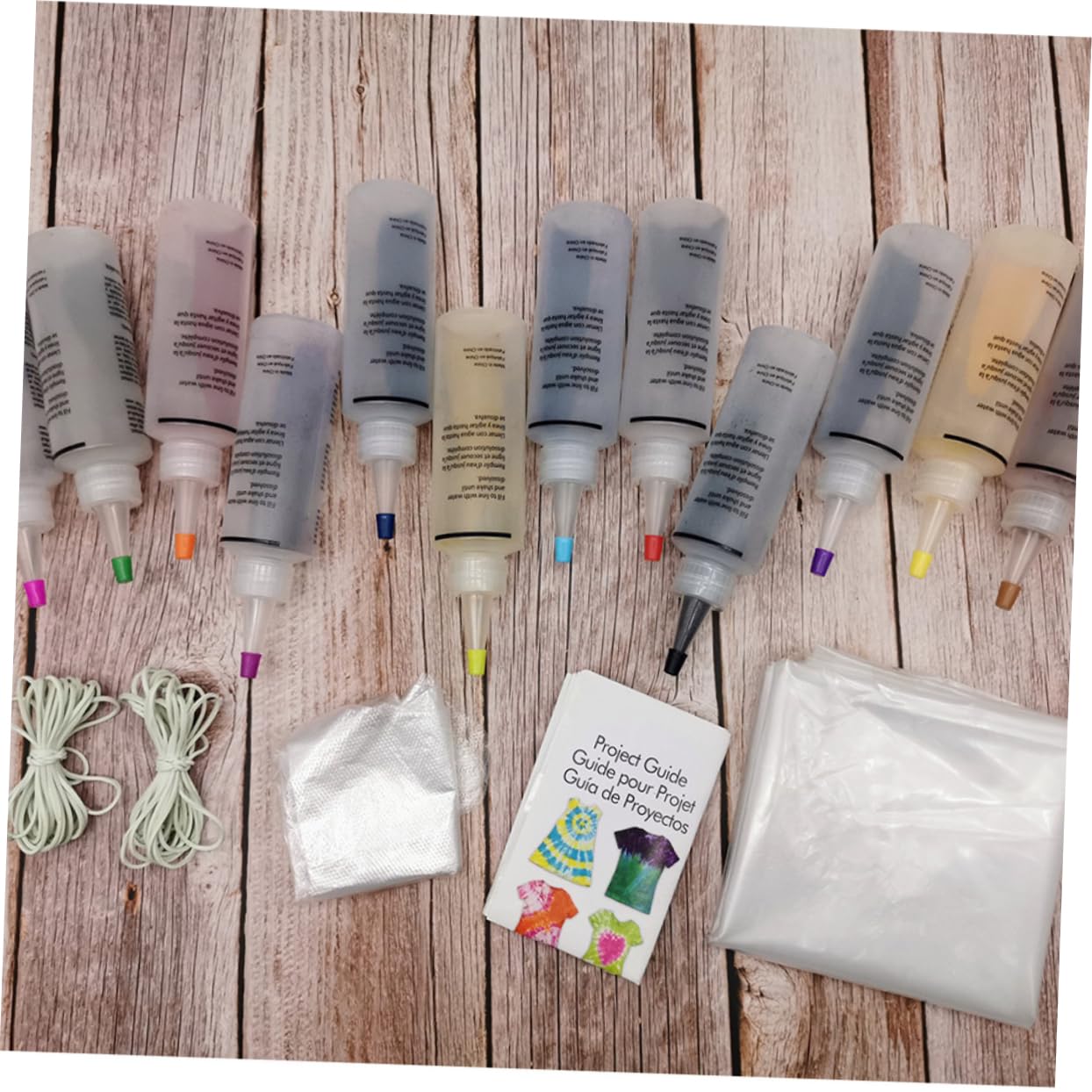 KONTONTY Color DIY Tie Dye Pigments Set for Clothes and Accessories Safe Cold Water Dyes for Cotton Linen Easy to Use for Family Bonding Activities