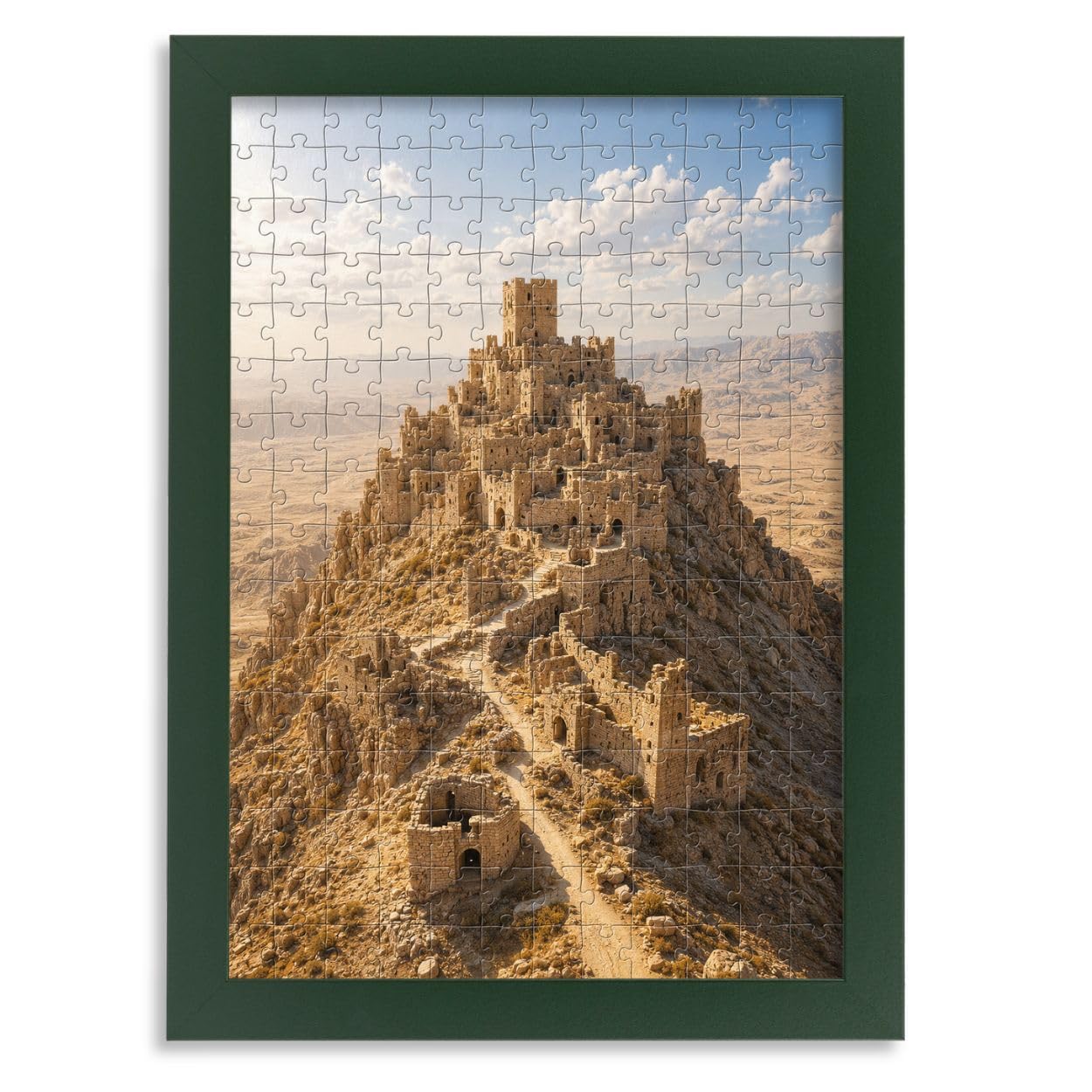 CLAMARO Cadre Puzzled pour Puzzle 60x80 cm, Vert Foncé, Moulure 30 mm